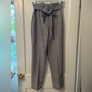 H&M Lightweight Nice Grey High Waisted Straight Leg Trouser Slacks